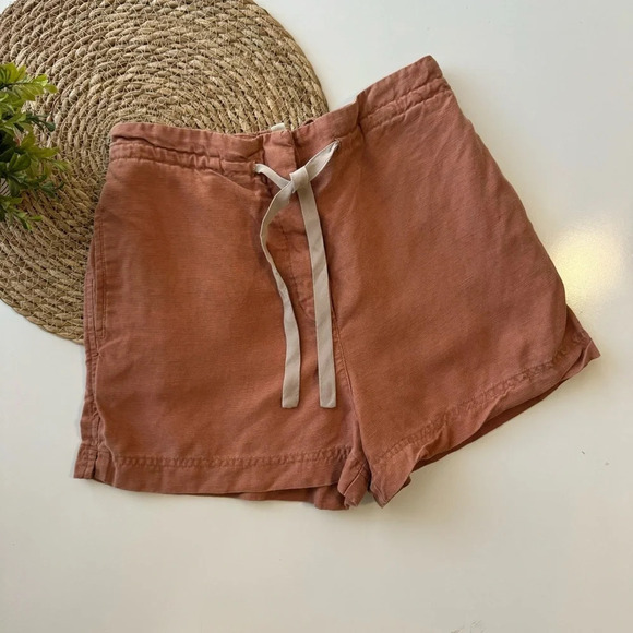 Wilfred Linen‎ Burnt Orange Drawstring Shorts Size XS - Picture 2 of 10
